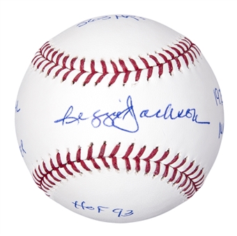 Reggie Jackson Autographed and Multi-Inscribed OML Manfred Baseball with 4 Inscriptions (JSA)